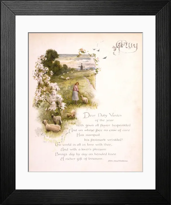 Framed Print : Book illustration -- May Framed Print : Book illustration -- May