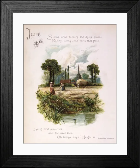 Framed Print : Book illustration -- June Framed Print : Book illustration -- June