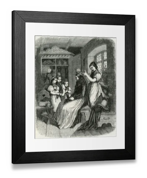 Framed Print : Preparing German Bride Framed Print : Preparing German Bride