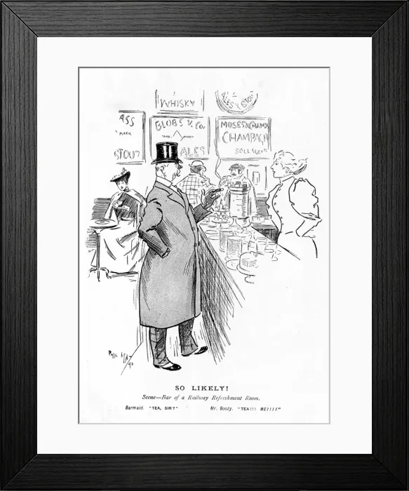 Framed Print : Gent Offended by Tea Framed Print : Gent Offended by Tea