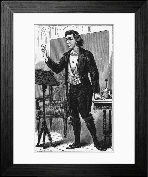 Framed Print : Writer Oscar Wilde Giving a Lecture in New York Framed Print : Writer Oscar Wilde Giving a Lecture in New York