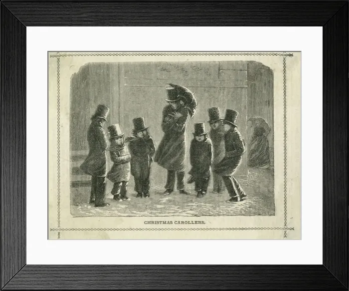 Framed Print : Singing Christmas Carols in the Street