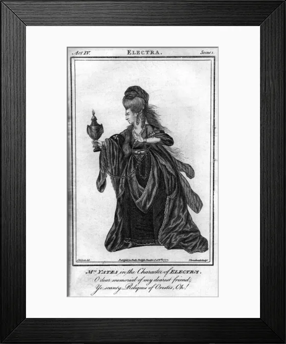 Framed Print : Actress Mary Ann Yates as Electra Framed Print : Actress Mary Ann Yates as Electra