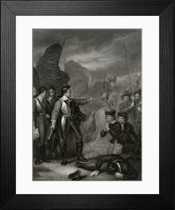 Framed Print : Cromwell Suppresses Mutiny in the Army Framed Print : Cromwell Suppresses Mutiny in the Army