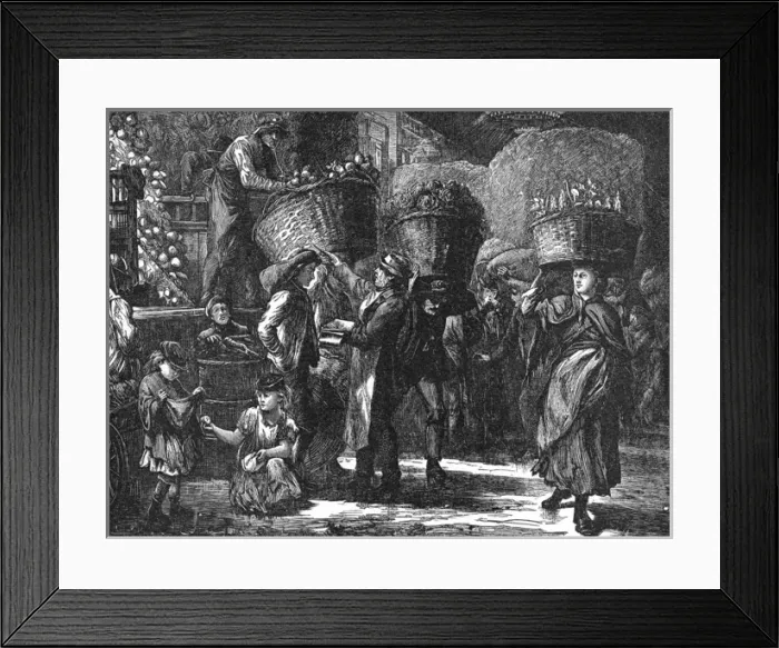 Framed Print : Covent Garden Market Early in the Morning Framed Print : Covent Garden Market Early in the Morning