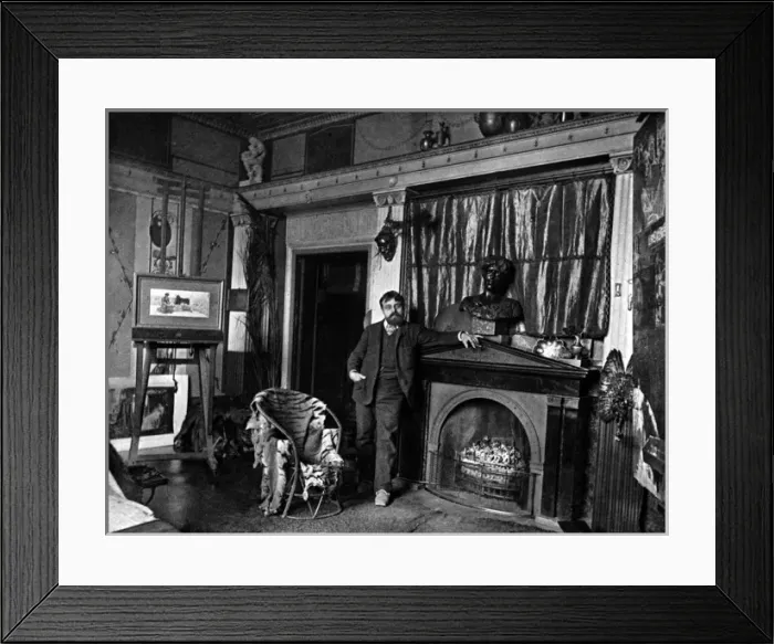 Framed Print : Alma-Tadema / Fireplace Framed Print : Alma-Tadema / Fireplace