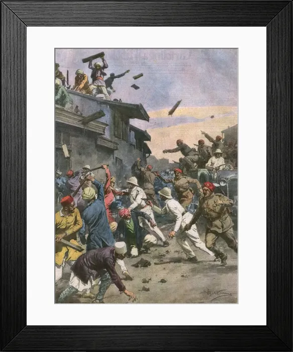 Framed Print : Indian nationalists riot at Calcutta Framed Print : Indian nationalists riot at Calcutta