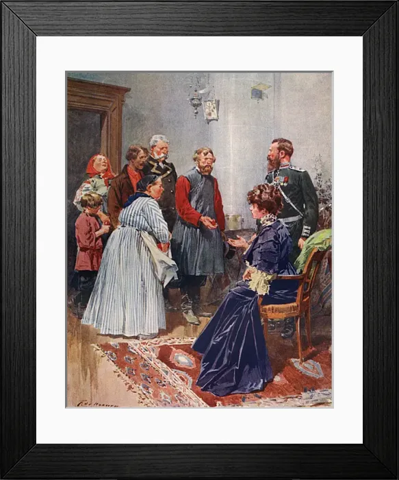 Framed Print : Russians presenting Easter eggs Framed Print : Russians presenting Easter eggs