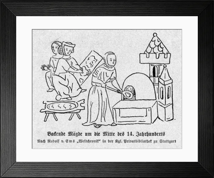 Framed Print : 14th Century Baking Framed Print : 14th Century Baking