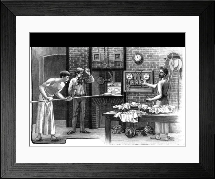Framed Print : Baker Inserting Loaves Framed Print : Baker Inserting Loaves