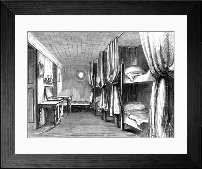 Framed Print : A Family Sleeping Cabin of the Great Eastern Framed Print : A Family Sleeping Cabin of the Great Eastern