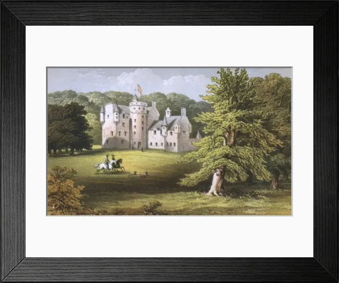 Framed Print : Riding Through Grounds of Largie Castle Scotland Framed Print : Riding Through Grounds of Largie Castle Scotland