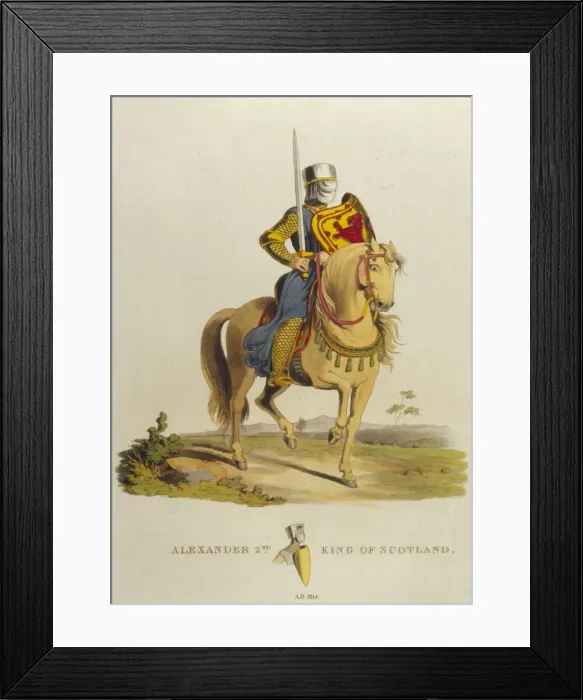 Framed Print : King of Scotland Alexander II on Horseback Framed Print : King of Scotland Alexander II on Horseback