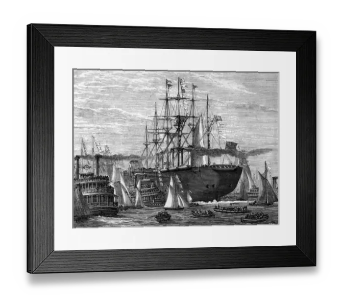 Framed Print : The Great Eastern Arrives at New York Framed Print : The Great Eastern Arrives at New York