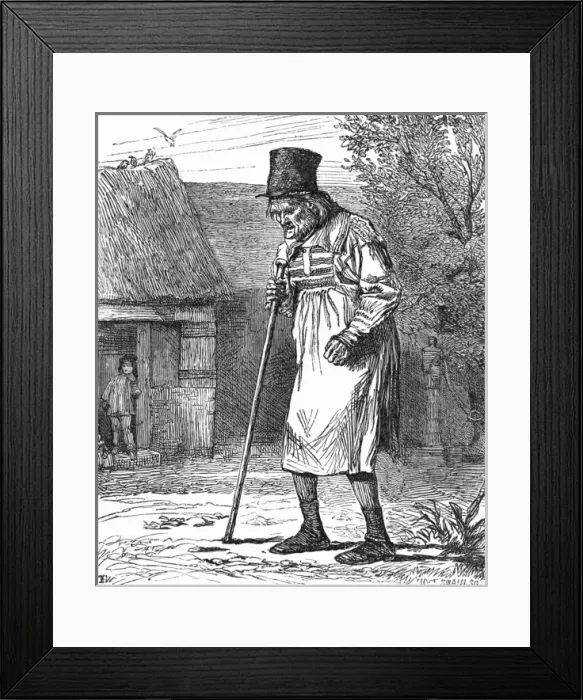 Framed Print : Rustic Type in Smock Framed Print : Rustic Type in Smock