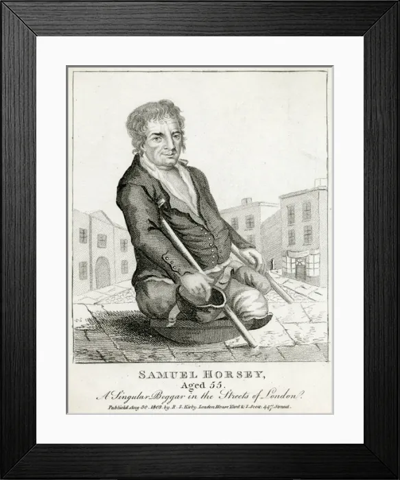 Framed Print : Samuel Horsey - beggar 1803