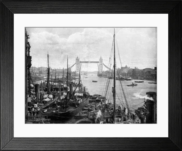 Framed Print : Thames / Tower Bridge 1901 Framed Print : Thames / Tower Bridge 1901