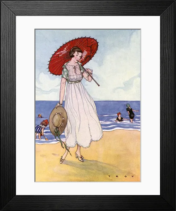 Framed Print : Seaside / Beach Scene Framed Print : Seaside / Beach Scene