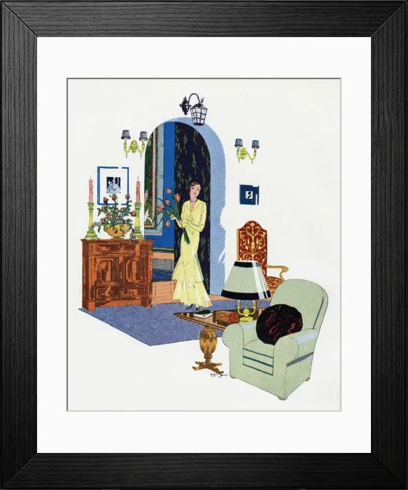Framed Print : Lady in Sitting Room Framed Print : Lady in Sitting Room