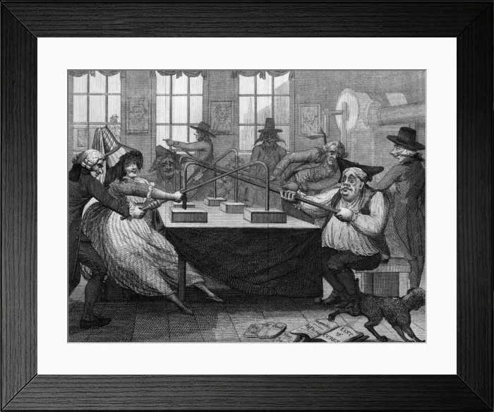 Framed Print : Mesmers Tub Satirised Framed Print : Mesmers Tub Satirised