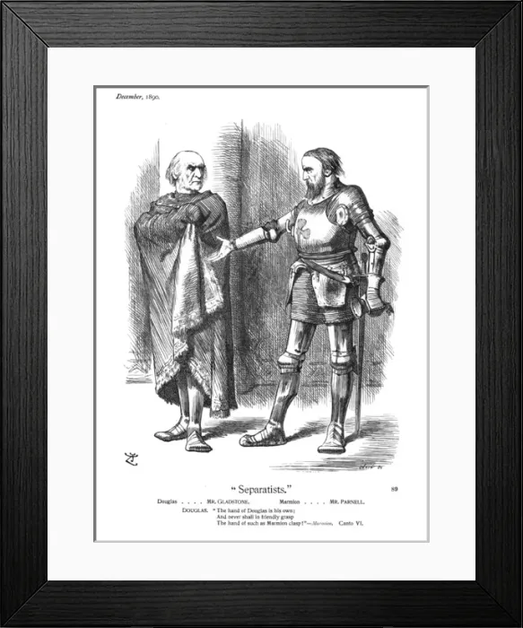 Framed Print : Cartoon / Ireland 1890 Framed Print : Cartoon / Ireland 1890