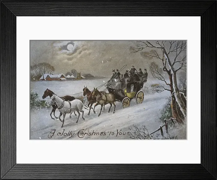 Framed Print : Christmas Coach Framed Print : Christmas Coach