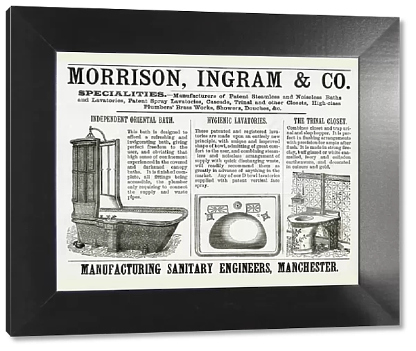 Advert for Morrison, Ingram & Son bath and lavatories 1888