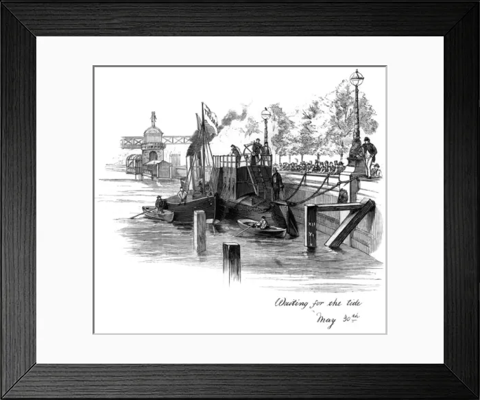 Framed Print : Transporting the obelisk: positioning Cleopatras needle Framed Print : Transporting the obelisk: positioning Cleopatras needle