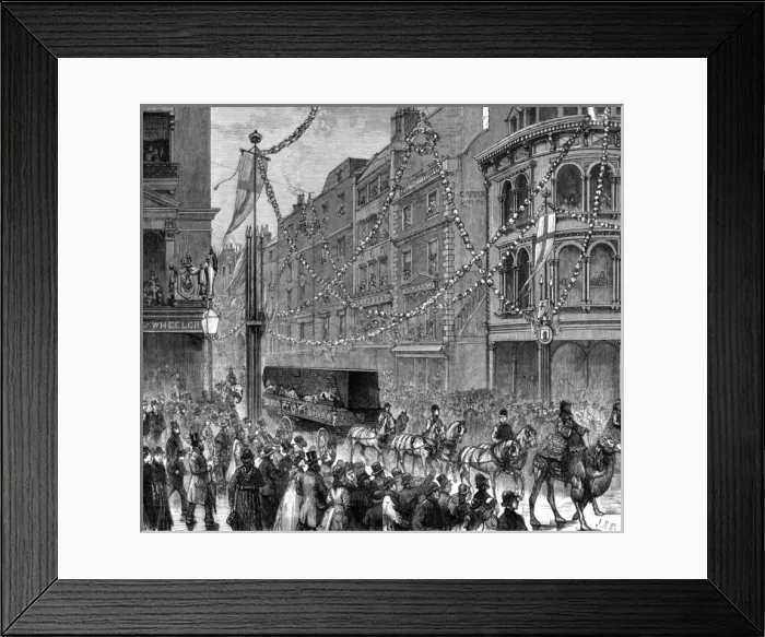 Framed Print : Transporting the obelisk: procession for Cleopatras needle Framed Print : Transporting the obelisk: procession for Cleopatras needle