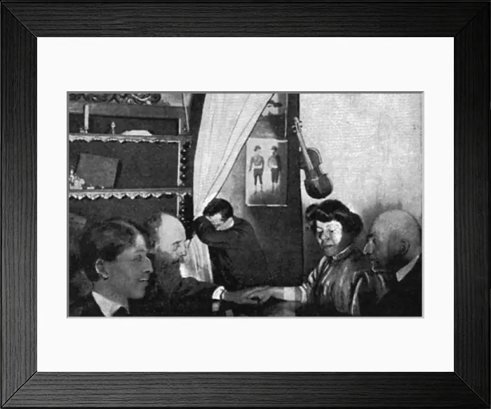 Framed Print : Paranormal: William S. Marriott demonstrates a flying fiddle Framed Print : Paranormal: William S. Marriott demonstrates a flying fiddle
