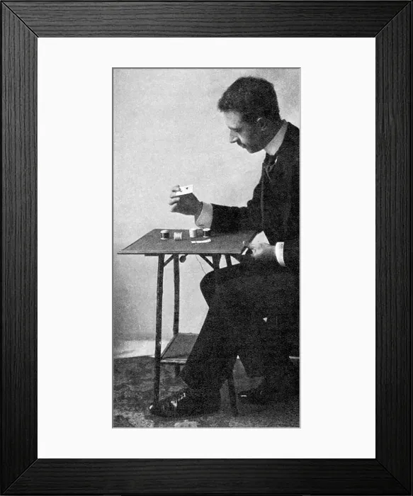 Framed Print : Paranormal: William S. Marriott simulates spirit rapping Framed Print : Paranormal: William S. Marriott simulates spirit rapping