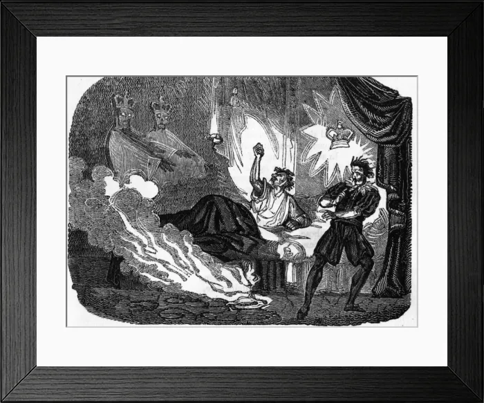 Framed Print : Apparitions: king reproached by ghostly ancestors Framed Print : Apparitions: king reproached by ghostly ancestors