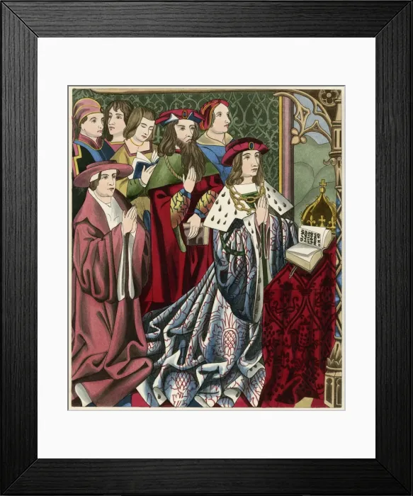 Framed Print : King Henry VI praying Framed Print : King Henry VI praying