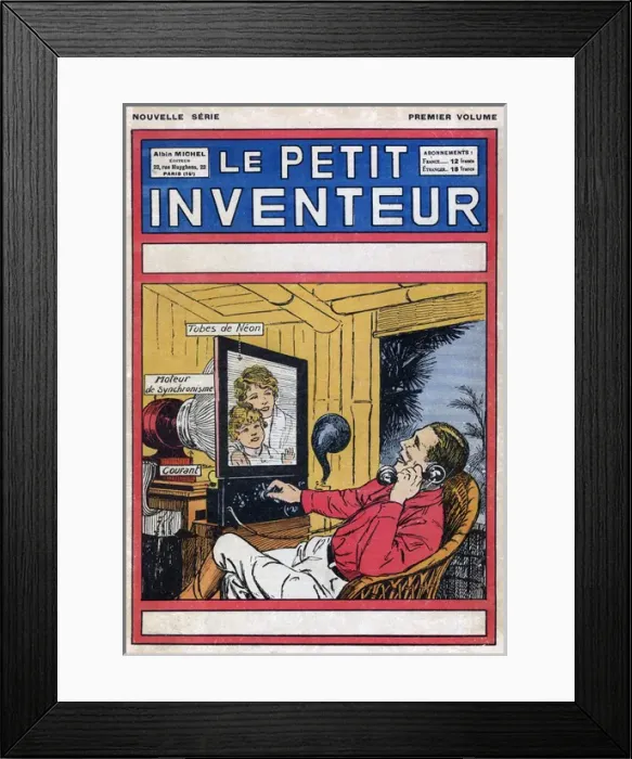 Framed Print : Videophone or skyping imagined, 1927 Framed Print : Videophone or skyping imagined, 1927