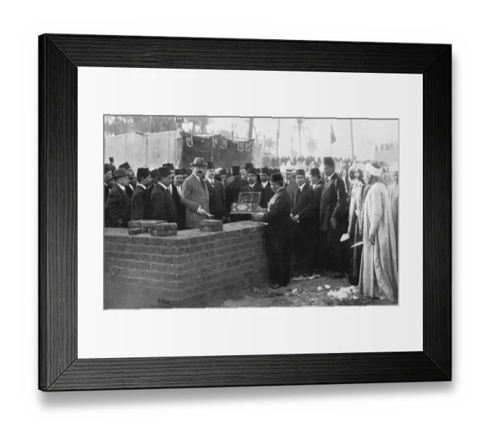 Framed Print : Kitchener lays foundation stone, near Luxor, Egypt Framed Print : Kitchener lays foundation stone, near Luxor, Egypt