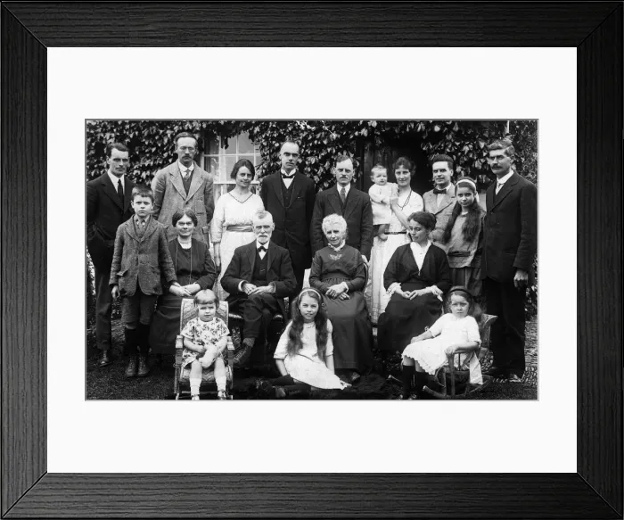 Framed Print : Photo of extended family group Framed Print : Photo of extended family group
