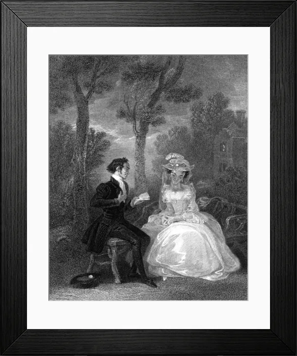 Framed Print : Couple courting: The Triumph of Poetry Framed Print : Couple courting: The Triumph of Poetry