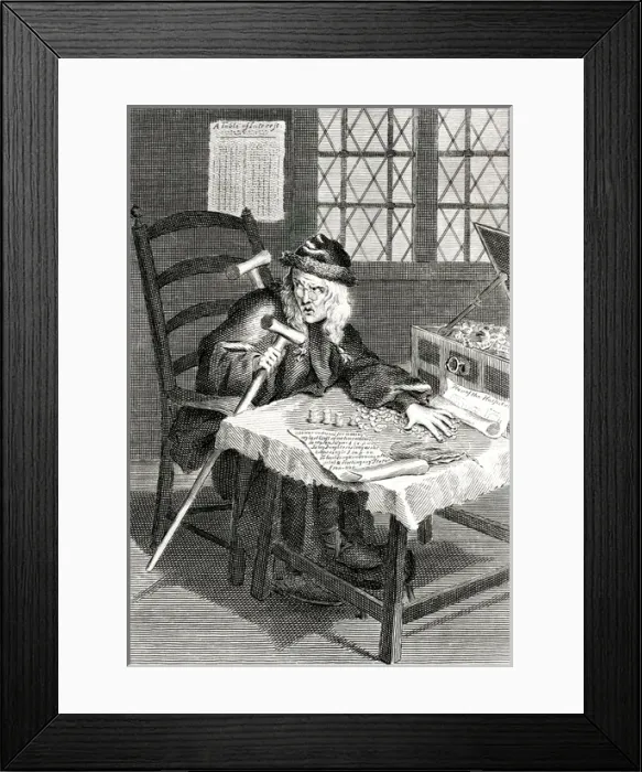 Framed Print : Thomas Guy / Counting Coin Framed Print : Thomas Guy / Counting Coin