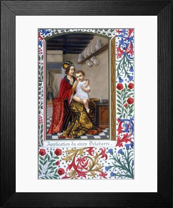 Framed Print : Ma & Child from Ms Framed Print : Ma & Child from Ms