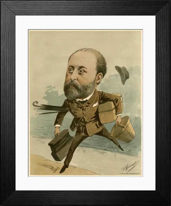 Framed Print : Edward VII heads for Paris, c. 1890 Framed Print : Edward VII heads for Paris, c. 1890