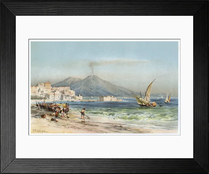Framed Print : The volcano Vesuvius, 1894 Framed Print : The volcano Vesuvius, 1894