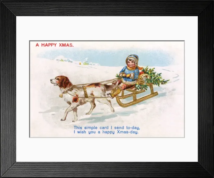 Framed Print : Dog-Drawn Sleigh Framed Print : Dog-Drawn Sleigh