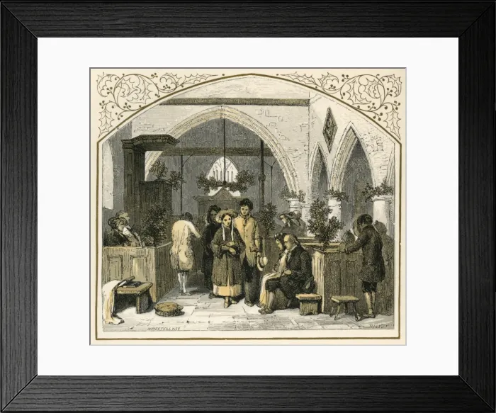 Framed Print : Churchgoing at Xmas Framed Print : Churchgoing at Xmas