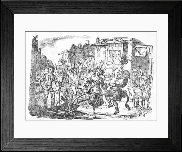 Framed Print : Customs / Plough Monday Framed Print : Customs / Plough Monday