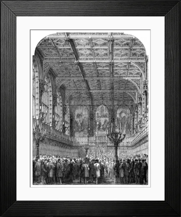 Framed Print : 1853 Parliament / Opening Framed Print : 1853 Parliament / Opening