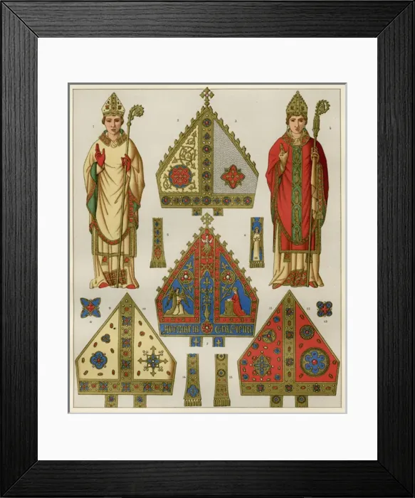 Framed Print : Racinet / Bishops Mitres Framed Print : Racinet / Bishops Mitres