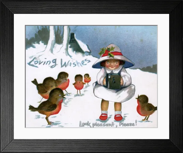 Framed Print : Girl Photographer Snow Framed Print : Girl Photographer Snow