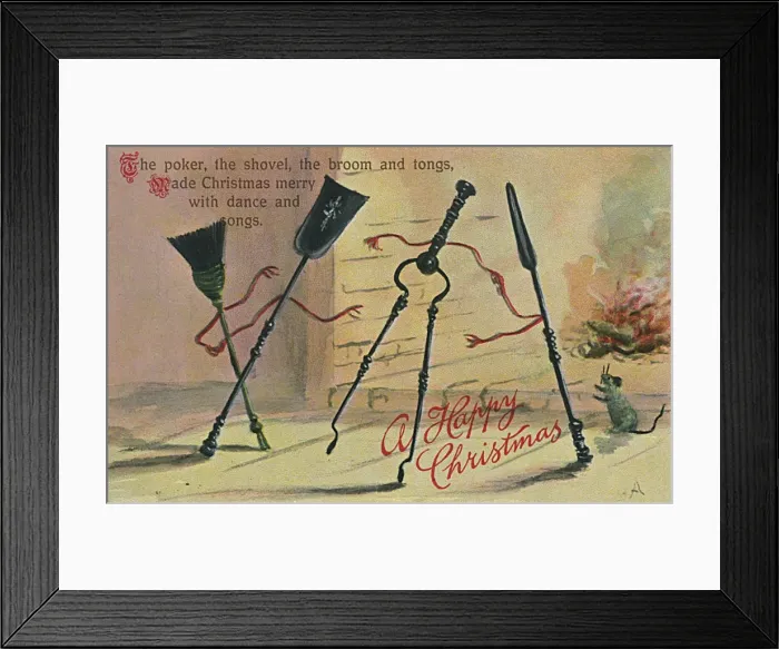 Framed Print : Card; Tongs and so On Framed Print : Card; Tongs and so On