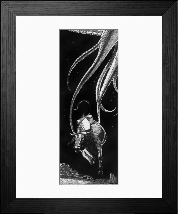 Framed Print : Cownapping Aliens Framed Print : Cownapping Aliens