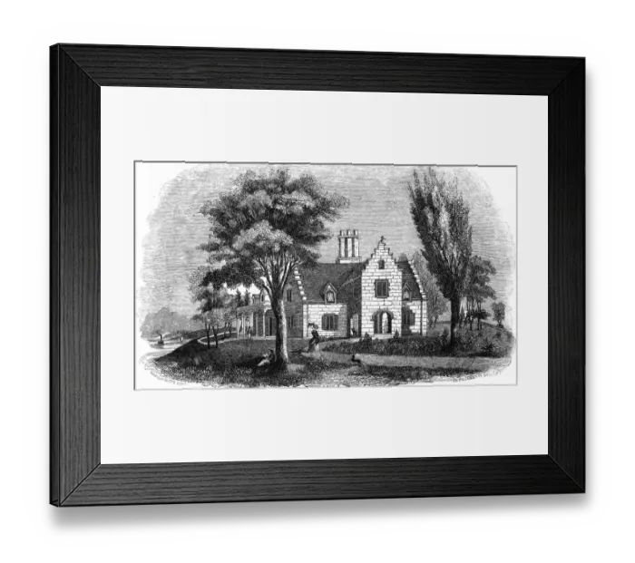 Framed Print : W Irving / Cottage / Hudson Framed Print : W Irving / Cottage / Hudson